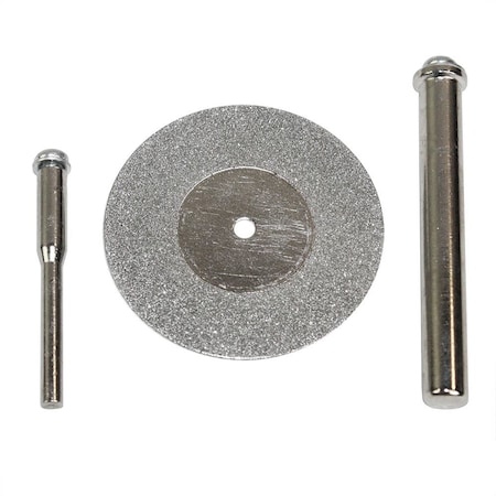 Big Horn 1-5/8-Inch 100 Grit Diamond Wheel with 1/4 Inch & 1/8 Inch Shank Mandrel 19393